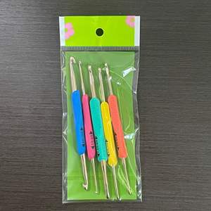 Ganchillo de aluminio de doble punta de goma suave de Color TPR, herramienta de tejer a mano ganchillo de lana ganchillo de metal a prueba de óxido - Product Image 2