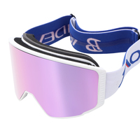 Masque de ski personnalisé OEM tendance, protection UV400, anti-buée, sangle réglable, lentille cylindrique, protection supplémentaire pour les activités intenses