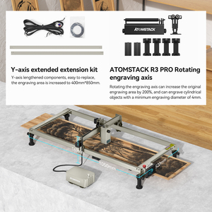Kit de extensión de área de grabado para atomistack A20 <span class=keywords><strong>S20</strong></span> X20 Pro, accesorios de grabador láser, varilla de expansión del eje Y, aumento de 33,4x15,74 pulgadas - Product Image 6