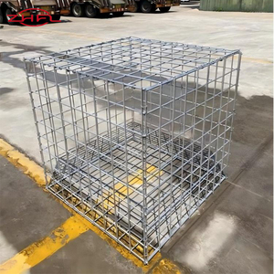 PVC Coated Galfan Zinc Aluminum Alloy Hexagonal Square Wire Mesh <b>Grid</b> Soil Retaining Welded Gabion Basket - Product Image 1