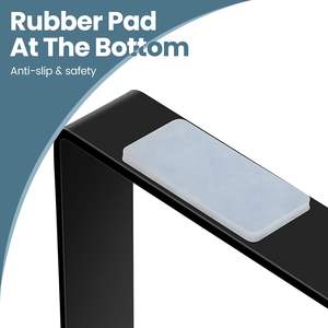 Tabouret de toilette en bambou durable anti-dérapant Portable Squat Pan pour adultes et enfants tabouret de salle de bain anti-fissures couleur noire - Product Image 5