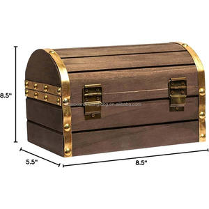 भूरे लकड़ी के उपहार प्राकृतिक लकड़ी शिल्प हस्तनिर्मित हरे रंग की ढक्कन बहु-कार्यात्मक कस्टम लोगो लकड़ी बॉक्स - Product Image 3