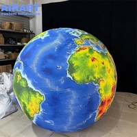 Ballon gonflable personnalisé en forme de Terre pour la décoration de fêtes, ballon gonflable planète Terre pour la publicité
