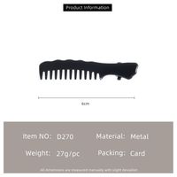 MUJU D270 Lot de 3 pinces à cheveux en métal noir mat 6 cm, épingles à cheveux géométriques en forme de nœud, logo personnalisé, carte avec code-barres, prêt à la vente, faible MOQ