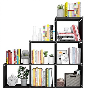 <b>Modern</b> Minimalist Steel Step <b>Shelf</b> 6-Tier Freestanding Bookcase Modular Home Office Furniture - Product Image 1