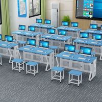 Bureaux d'ordinateur pour laboratoire scolaire, bureaux d'ordinateur pour élèves du primaire et du secondaire, bureaux de classe pour la formation, bureaux et chaises de classe