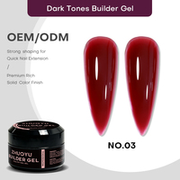 Gel Constructeur Professionnel Sans HEMA et Sans TPO 30g à Faible Chaleur Auto-Nivelant pour Extension d'Ongles – Gel Dur Coloré en Gros