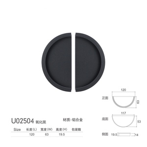 Loquet dissimulé à demi-cercle à longue poignée pour tiroir coulissant, moderne, sans fente, en alliage d'aluminium, pour porte d'armoire, armoire, commode, chambre à coucher - Product Image 3