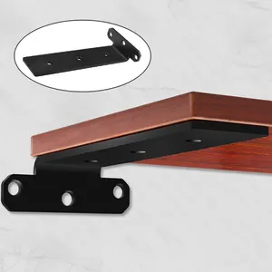 High Quality Heavy Duty Shelf Brace Black Metal Wall Mount Bracket For Shelves Side Mount Wood Shelf Bracket