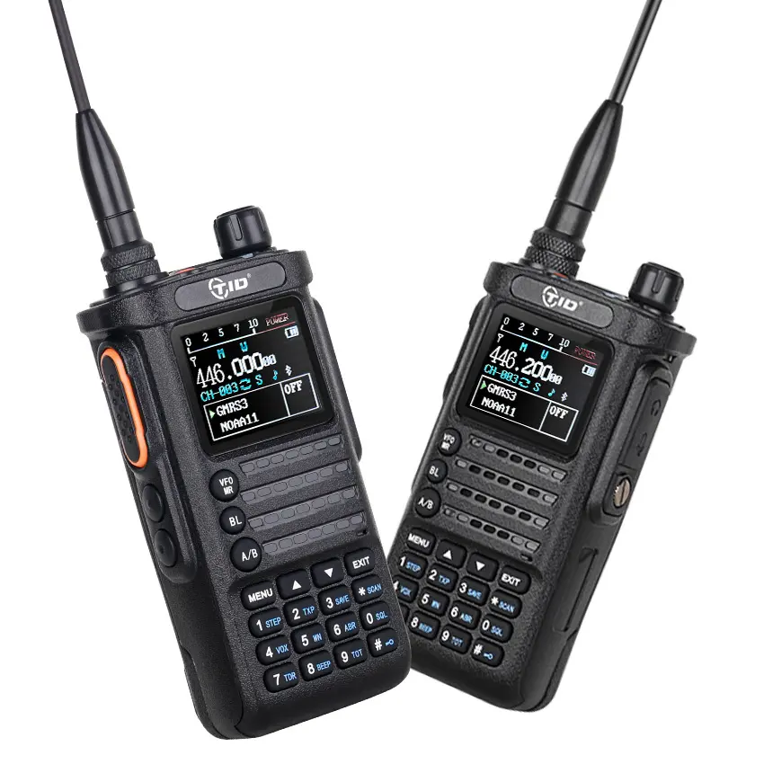Walkie Talkie Telsiz de doble banda UHF VHF de largo alcance TID FCC, dispositivos de radio de comunicación bidireccional analógicos