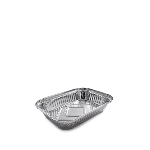 100 Aluminum <b>Disposable</b> <b>Lunch</b> <b>Boxes</b> 2 Portions (192x140x30 Mm) with Lid for Cooking Storage - Product Image 1