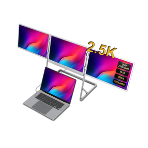 Monitor Triple Portátil de 16 Pulgadas, Pantalla Extendida de 3 Pantallas, Monitor Cuádruple Plegable, Compatible con Windows, <span class=keywords><strong>Mac</strong></span> M1, M2, M3, M4, M5 - Product Image 1