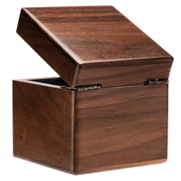 Boîte à montre simple en bois grain noyer avec fermeture magnétique, étui cadeau de présentation de montre avec logo personnalisé