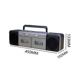 Radiocasetera multibanda, grabadora de cinta de doble cassette, unidad de cinta multifuncional, grabadora de cinta de escritorio con doble altavoz - Product Image 2