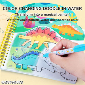 Stiker Gambar buku mewarnai air anak-anak, buku stiker menggambar montesori 3in1 untuk anak-anak - Product Image 6