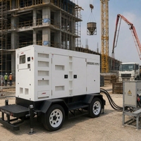 Générateurs diesel remorquables Cummins 200 kW, générateur de type remorque 250 kVA, générateur diesel refroidi par eau, générateur sans balais, triphasé AC