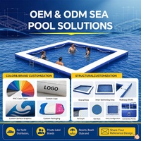Piscina Inflable Personalizada con Red Antimedusas, Piscina Flotante para Yates, Hoteles y Marinas