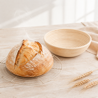 Panier de levage en rotin indonésien fait main pour la boulangerie artisanale et les boulangeries professionnelles