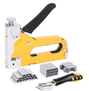 Pistolet à agrafes manuel T50 1/2 bon marché pour boîtes à agrafes rapides clous pour bois GS bricolage agrafeuse rouge de qualité avec pièces de rechange pour - Product Image 1