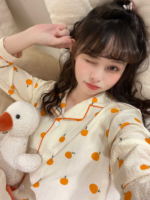 Nouveau design pyjamas décontracté à manches longues filles vêtements de nuit tricoté ensemble pyjamas femme foudre pj ensembles pour femmes