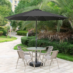 Parasol de jardin extérieur imperméable en <span class=keywords><strong>bois</strong></span> à tige droite, grand parasol de cour, design moderne, mobilier d'extérieur, parc - Product Image 4