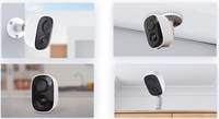 Caméra de sécurité intelligente pour la maison, extérieure, sans fil, alimentée par batterie, réseau WiFi, caméra de surveillance vidéo avec détection d'animaux/véhicules