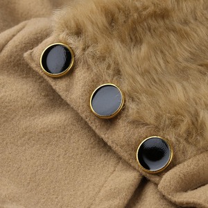 Abrigo Largo de Lana Sherpa para Mujer, Estilo Coreano, Acolchado, Doble Botonadura, Estilo Inglés - Product Image 5