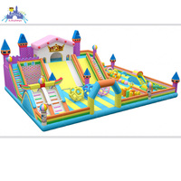 Château sautant commercial pour enfants ville gonflable amusante de rebond pour parc d'attractions extérieur PVC personnalisé à vendre