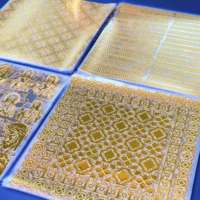 Autocollants holographiques dorés imperméables et lavables anti-UV pour gobelets et décoration intérieure