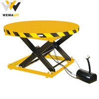 Table élévatrice à ciseaux électrique DG, chariot élévateur stationnaire, plateforme personnalisée 1300x820mm, acier allié robuste, 2 personnes