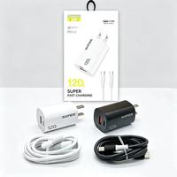 Cargador Rápido USB Tipo C de 120W con Enchufe EU/US, Adaptador de Pared GaN con Carga Rápida USB-C PD, Cargador de Viaje Tipo-C para Teléfono Móvil