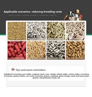 Machine à granulés d'aliments pour animaux de ferme de type 250, capacité de 2 tonnes/heure, pour bovins, ovins, lapins, poulets, canards, oies, céréales et soja