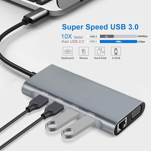 Đa loại <span class=keywords><strong>C</strong></span> HUB 11 trong 1 <span class=keywords><strong>USB</strong></span> <span class=keywords><strong>C</strong></span> Docking Station Adapter PD USB3.0 HDMI <span class=keywords><strong>VGA</strong></span> RJ45 <span class=keywords><strong>Ethernet</strong></span> SD/TF iMac Phụ kiện cho người dùng chuyên nghiệp - Product Image 3
