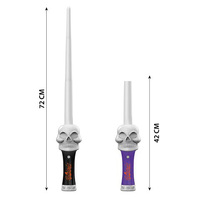 Sabre LED en plastique pour Halloween, logo personnalisé, poignée tête de mort effrayante, lumières multicolores, arc-en-ciel amusant, sabre laser extensible