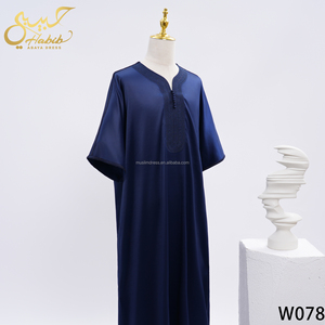 Habib Islamic <strong>Thobe</strong> <strong>Men</strong> Muslim Moroccan <strong>Thobe</strong> High Quality Custom <strong>Men</strong> <strong>Thobe</strong> - Product Image 2
