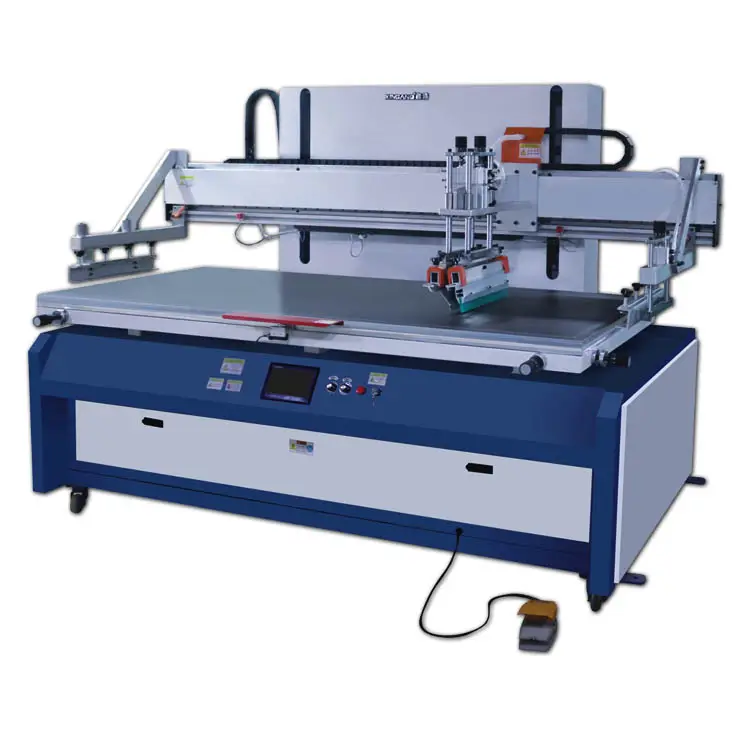 6090 Semi-Automatische Hoge-Precisie Flatscreen Printer Met Vacuüm Voor Papier En Plastic Vel Zeefdrukmachine