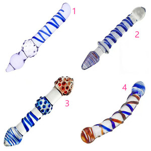 Dildo Kaca 21cm Dengan Kepala Ganda Mainan Seks untuk Wanita - Product Image 6