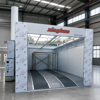 Solution tout-en-un, cabine de peinture diesel 24 kW, 80 ° Cabine de peinture automobile professionnelle C avec éclairage 1000 lux fiable et avancé, station de séchage et four intégré