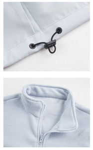 Veste coupe-vent en polaire 3-en-1 imperméable, coupe-vent et chaude pour la randonnée en montagne, la pêche et le ski, avec capuche - Product Image 4