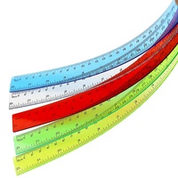 BECOL vente en gros règles de publicité transparentes colorées 30CM règle droite en plastique avec échelle claire pour l'école