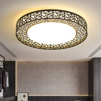 Vente en gros de luminaires de plafond LED ronds en acrylique, style moderne, pour la décoration intérieure, avec motif floral, pour la maison