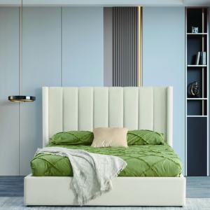 Mobilier de chambre à coucher Direct de l'usine Tête de <span class=keywords><strong>lit</strong></span> moderne Queen Size blanche Cadre de <span class=keywords><strong>lit</strong></span> rembourré Plate-forme de <span class=keywords><strong>lit</strong></span> pleine grandeur <span class=keywords><strong>2</strong></span> personnes - Product Image 2