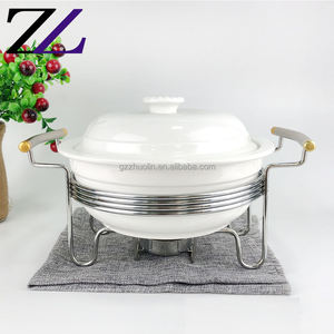 Ustensiles de table nid de soupe, cadre en fer, four de chauffage à l'alcool, mur de saut de bouddha, restaurant commercial, pot à ragoût en céramique - Product Image 1