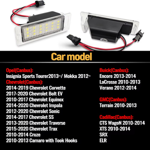 2 Luces LED para Matrícula para <span class=keywords><strong>OPEL</strong></span> VAUXHALL <span class=keywords><strong>MOKKA</strong></span> X Insignia Sports Tourer Cadillac GMC Chevrolet Cruze Camaro Corvette - Product Image 6