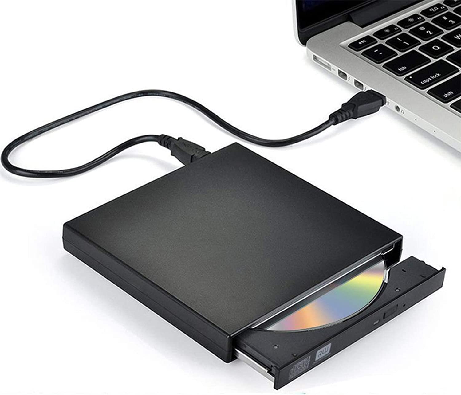 Внешний CD DVD привод USB 2,0 DVD Оптический Считыватель Портативный DVD-плеер для ПК ноутбук Настольный компьютер
