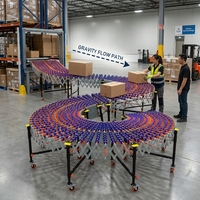 Table de tri flexible à roues à gravité professionnelle, extensible multi-angles, pour un transfert fluide