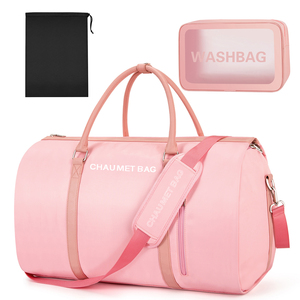 Sac de voyage pliable 2-en-1 imperméable avec logo personnalisé pour <span class=keywords><strong>femme</strong></span>, convertible en sac à vêtements et sac de sport - Product Image 1
