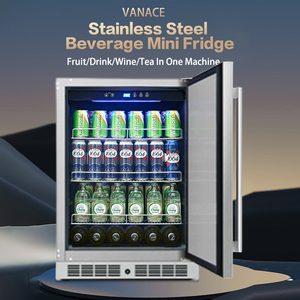 <span class=keywords><strong>Mini</strong></span>-réfrigérateur compact encastrable Vanace en acier inoxydable pour la maison, le bar ou le bureau - Product Image 2