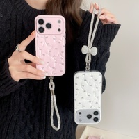 Étui en similicuir antichoc pour iPhone 17 Pro Max, motif animalier étoilé plein écran, avec chaîne en strass, compatible iPhone 15/16 Pro, pour femme