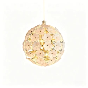 Nueva Lámpara de Araña Esférica de Cristal para Sala de Estar y Comedor, Estilo Romántico y Cálido, Venta Directa de Fábrica - Product Image 3